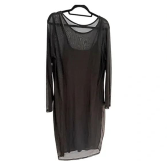 Fashion To Figure Dress Black Mesh The Mesh Dress Size 2 - Picture 3 of 7